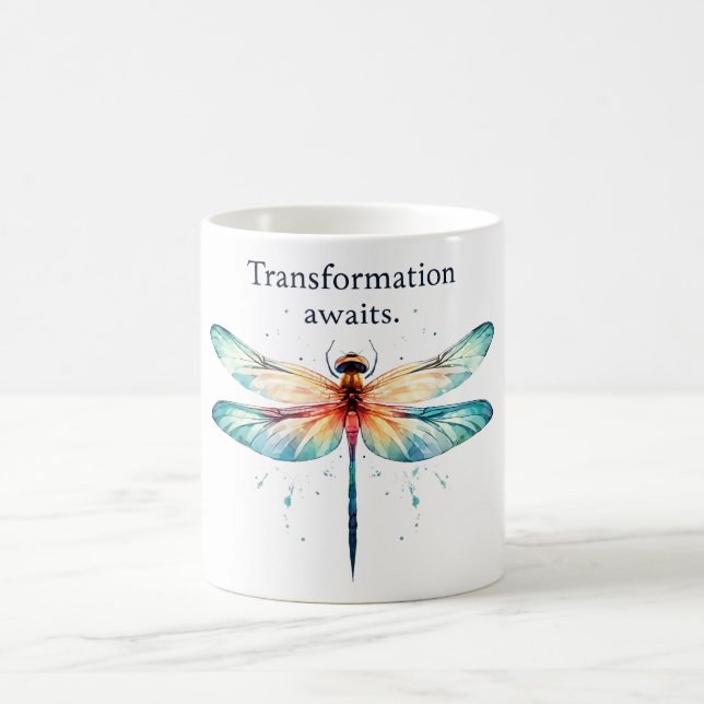 Positiv Dragonfly-bekräftelse Kaffemugg (Center)