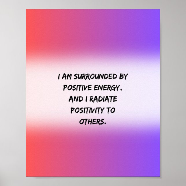 Positiv energi - Motiveringsoffert Poster (Framsidan)