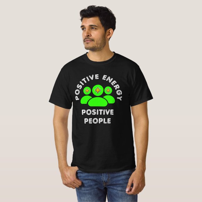 Positiv Energi Positiva Människor T Shirt (Hel framsida)