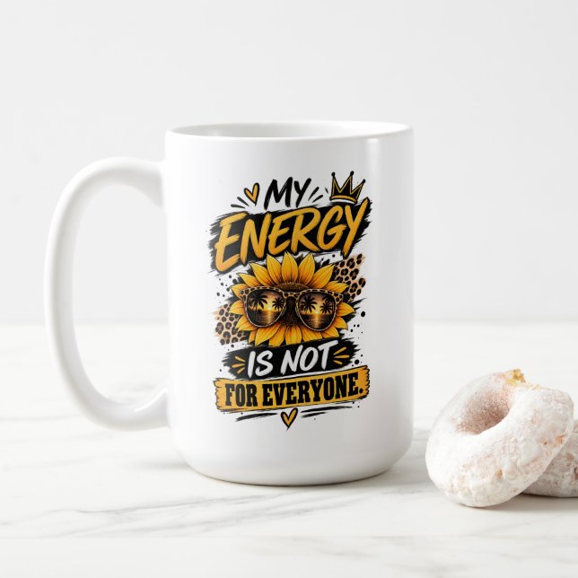 Positiv Energisk Konst Kaffemugg (Med munk)