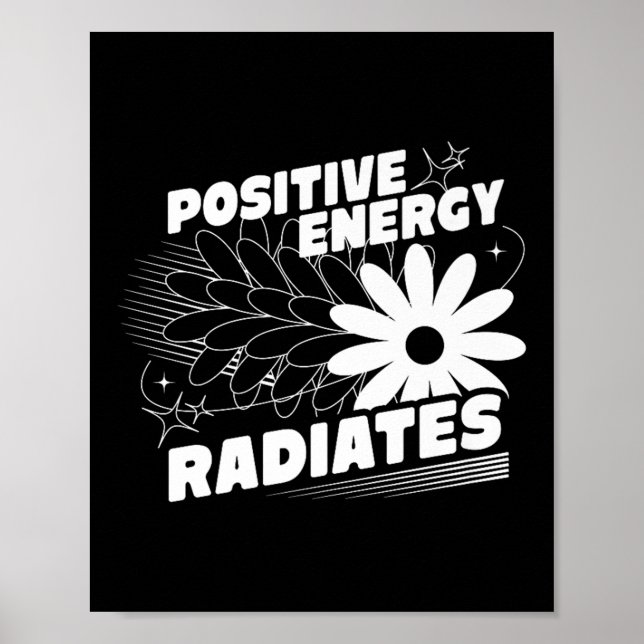 Positiv, energistrålande citat inspirati poster (Framsidan)