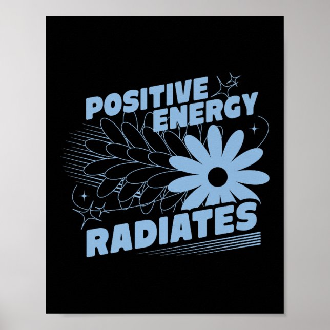 Positiv, energistrålande citat inspirati poster (Framsidan)
