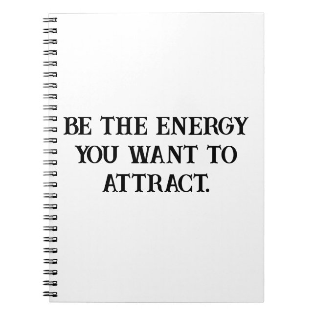 Positiv Energy Attraktion-bärbar dator Anteckningsbok (Framsidan)