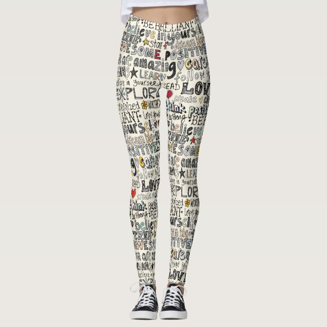 positiv fantastisk leggings (Framsida)