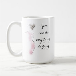 Positiv feminin Silhouette Motivation Mugg