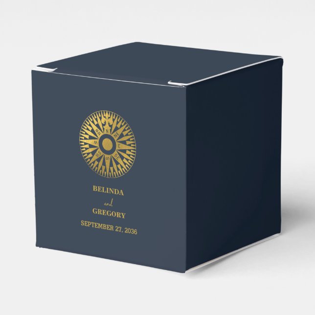 Positiv för bröllopsbröllop för destinationsbröllo presentaskar (Framsidan Sidan)