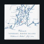 Positiv för Newport Rhode island-målbröllop Magnet<br><div class="desc">Snabb och enkel beställning! Den här Newport, RI karta-magneter, gör att underbara Newport-bröllopsfavörer inkluderar välkomstpåsar på Rhodie Island. Flytta hjärtat genom att klicka på "Redigera med design verktyg" under "Anpassa". Perfekt för alla underbara bröllop-platser i Newport, RI inklusive Belle Mer, OceanCliff Hotel, Hotel Viking, Atlantic Resort, Newport Vineyards, Regatta Ställe,...</div>