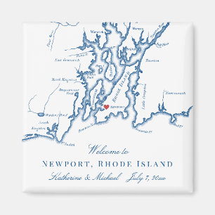 Positiv för Newport Rhode island-målbröllop Magnet