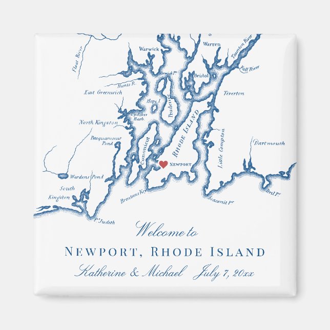 Positiv för Newport Rhode island-målbröllop Magnet (Framsidan)