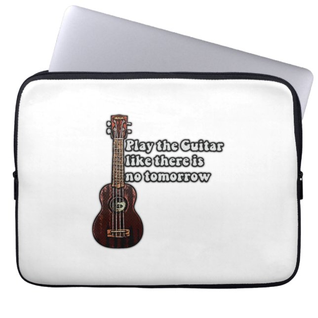 positiv gitarr-citat för gitarrälskare laptop fodral (Framsidan)