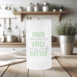 Positiv Grönt Rörelsecitat för röstfråga Frostat Ölglas<br><div class="desc">Positiv Grönt Rörelsecitat för röstfråga</div>