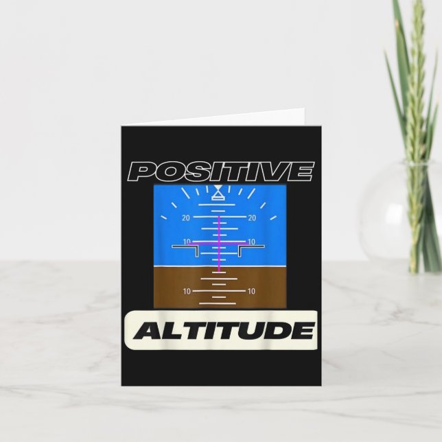 Positiv höjd över havet Funny Pilots Aviation Kort (Framsida)