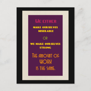 Positiv inspirationsoffert om liv vykort