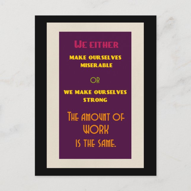 Positiv inspirationsoffert om liv vykort (Framsida)