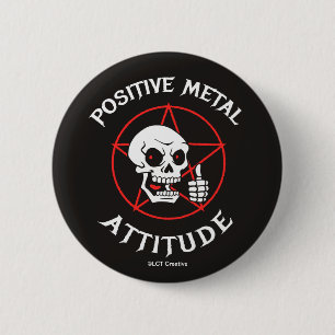 Positiv inställning till Metall Knapp