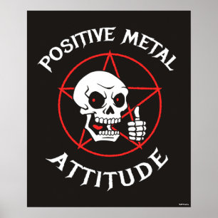 Positiv inställning till Metall Poster
