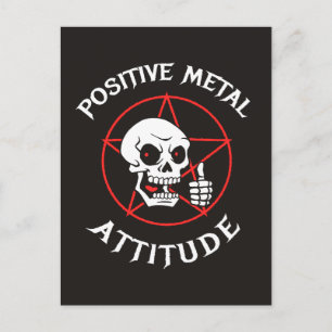 Positiv inställning till Metall Vykort