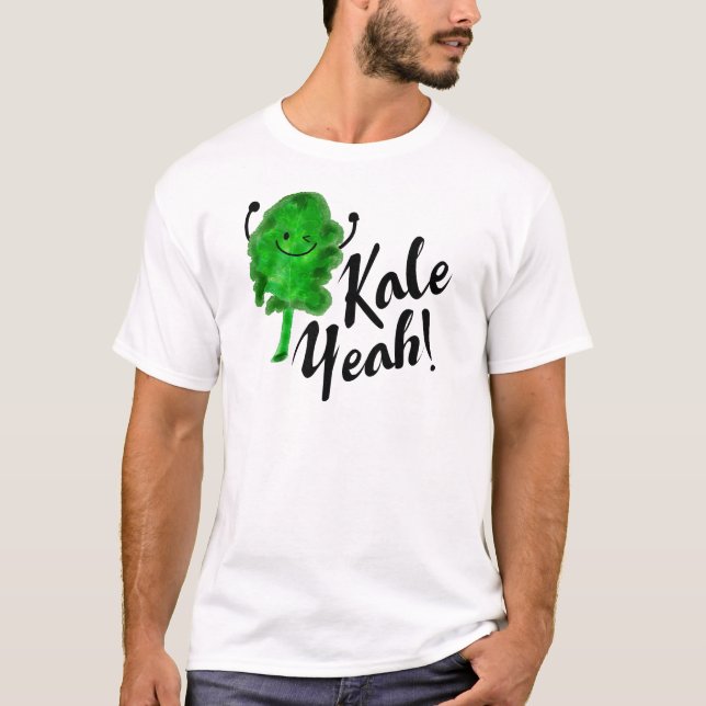 Positiv Kale Pun - Kale Ja! T-shirt (Framsida)