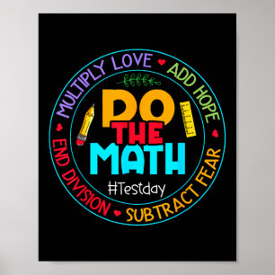 Positiv Kärlek Hopp Rädsla Gör Matematik Test Dag  Poster