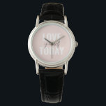 Positiv Kärlek-själv i dag Pastel Rosa-offert Armbandsur<br><div class="desc">Positiv Kärlek-själv i dag Pastel Rosa-offert</div>