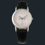 Positiv Kärlek-själv i dag Pastel Rosa-offert Armbandsur<br><div class="desc">Positiv Kärlek-själv i dag Pastel Rosa-offert</div>