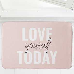 Positiv Kärlek-själv i dag Pastel Rosa-offert Badrumsmatta