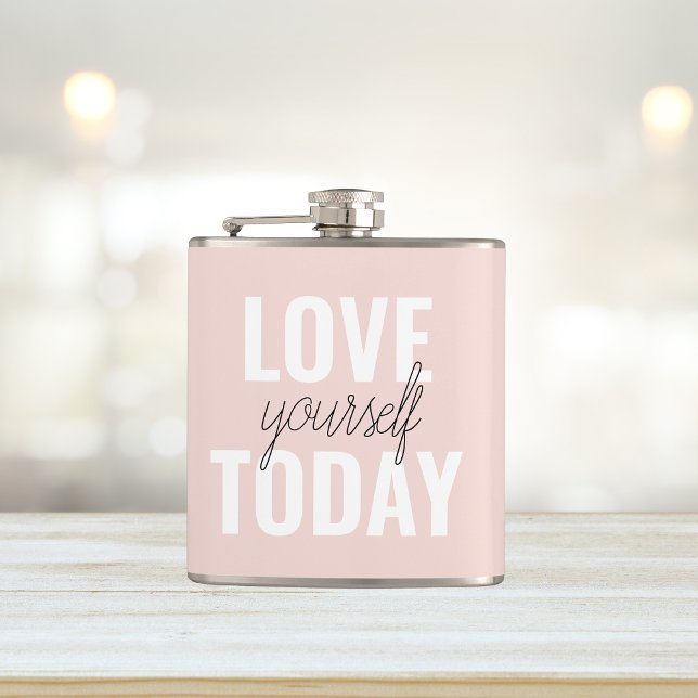 Positiv Kärlek-själv i dag Pastel Rosa-offert Fickplunta (Skapare uppladdad)
