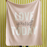 Positiv Kärlek-själv i dag Pastel Rosa-offert Fleecefilt<br><div class="desc">Positiv Kärlek-själv i dag Pastel Rosa-offert</div>