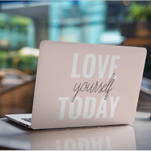 Positiv Kärlek-själv i dag Pastel Rosa-offert HP Laptopskin