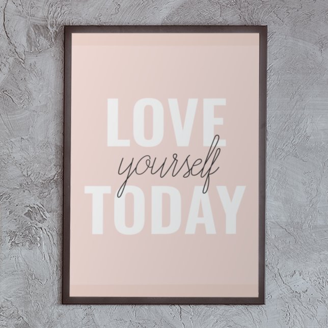 Positiv Kärlek-själv i dag Pastel Rosa-offert Poster (Skapare uppladdad)