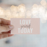 Positiv Kärlek-själv i dag Pastel Rosa-offert Visitkort<br><div class="desc">Positiv Kärlek-själv i dag Pastel Rosa-offert</div>