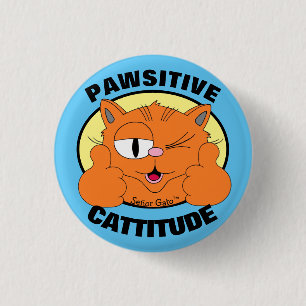 POSITIV KATTATTITYD Tecknad Katt Señor Gato Knapp