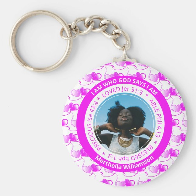 Positiv kristen bekräftelse.. nyckelring (Framsidan)