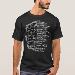 Positiv kvinnobekräftelse Mantra Buddha VNeck T Shirt
