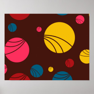 Positiv, lekfull, lycklig, modern, coola konst poster