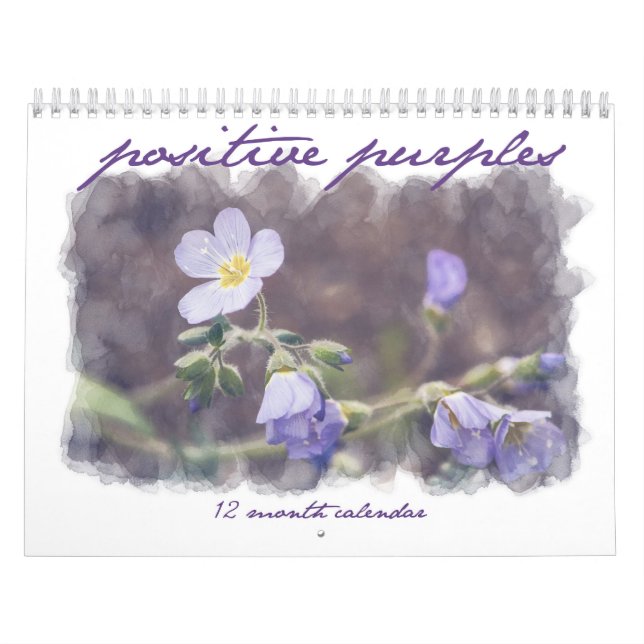 Positiv Lila - Motiv 12-månaderskalender Kalender (Omslag)