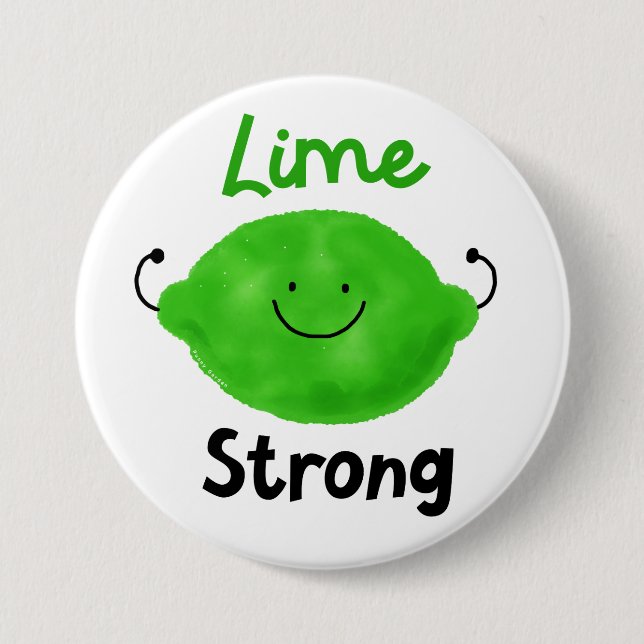 Positiv Lime Pun - Lime Strong Knapp (Framsida)