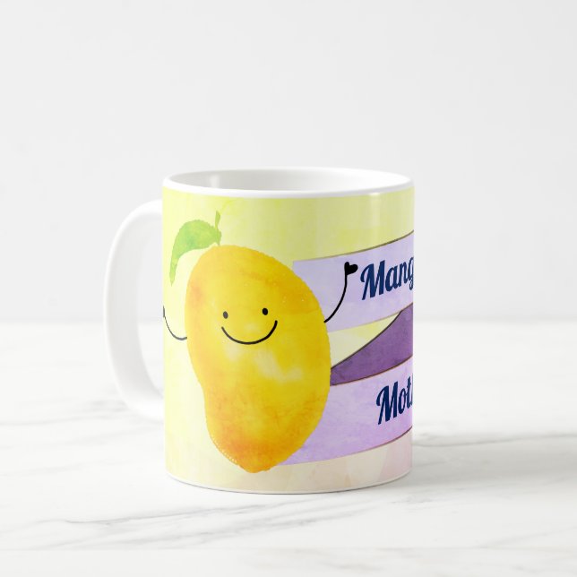 Positiv Mango Pun - Mangonificent Mor Kaffemugg (Framsida vänster)