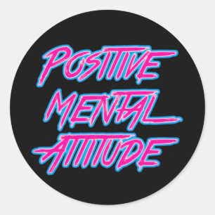 Positiv mentalAttitudmärkning Runt Klistermärke