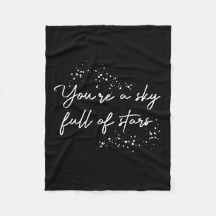 Positiv motivation en Fullt Himmel av stjärnor Fleecefilt