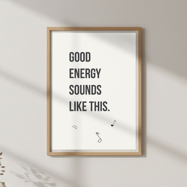 Positiv musikcitat väggkonst. Minimal modernitet Poster (Skapare uppladdad)