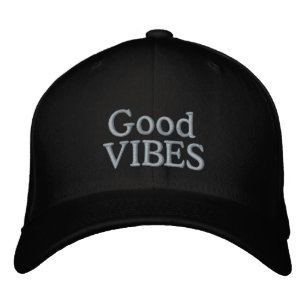 Positiv och god Vibes Black Broderad Keps