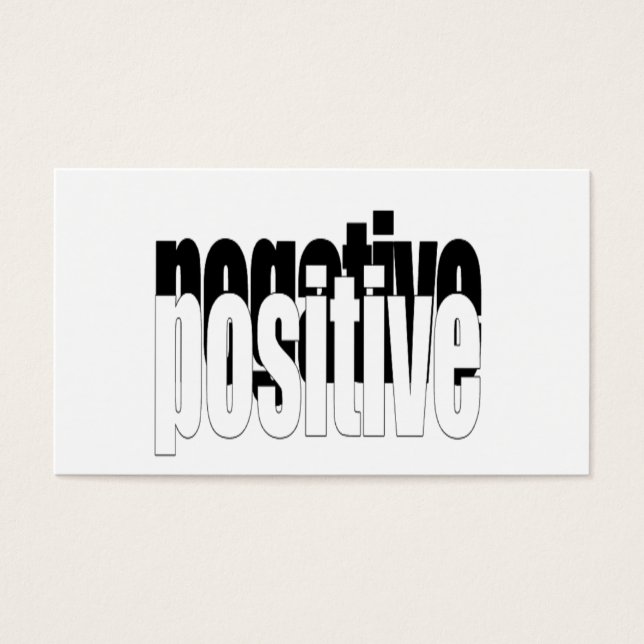 positiv och Negativ Visitkort (Framsidan)