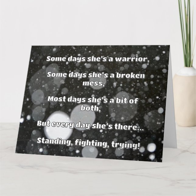 Positiv offertuppmuntran för tom styrka kort (Framsida)