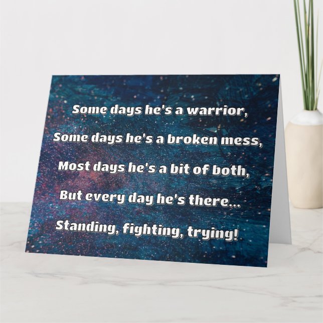 Positiv offertuppmuntran för tom styrka kort (Framsida)