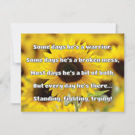 Positiv offertuppmuntran för tom styrka vykort