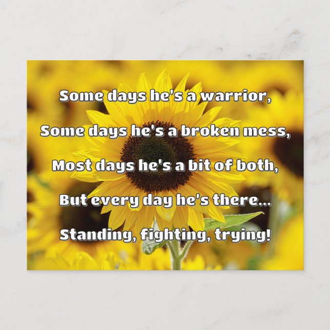 Positiv offertuppmuntran för tom styrka vykort (Framsida)