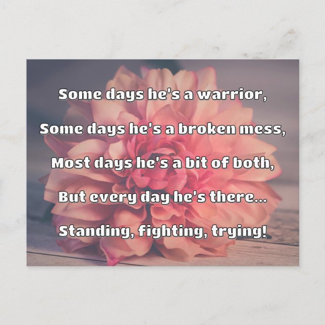 Positiv offertuppmuntran för tom styrka vykort (Framsida)