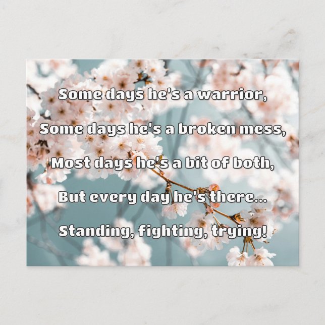 Positiv offertuppmuntran för tom styrka vykort (Framsida)