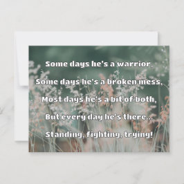 Positiv offertuppmuntran för tom styrka vykort